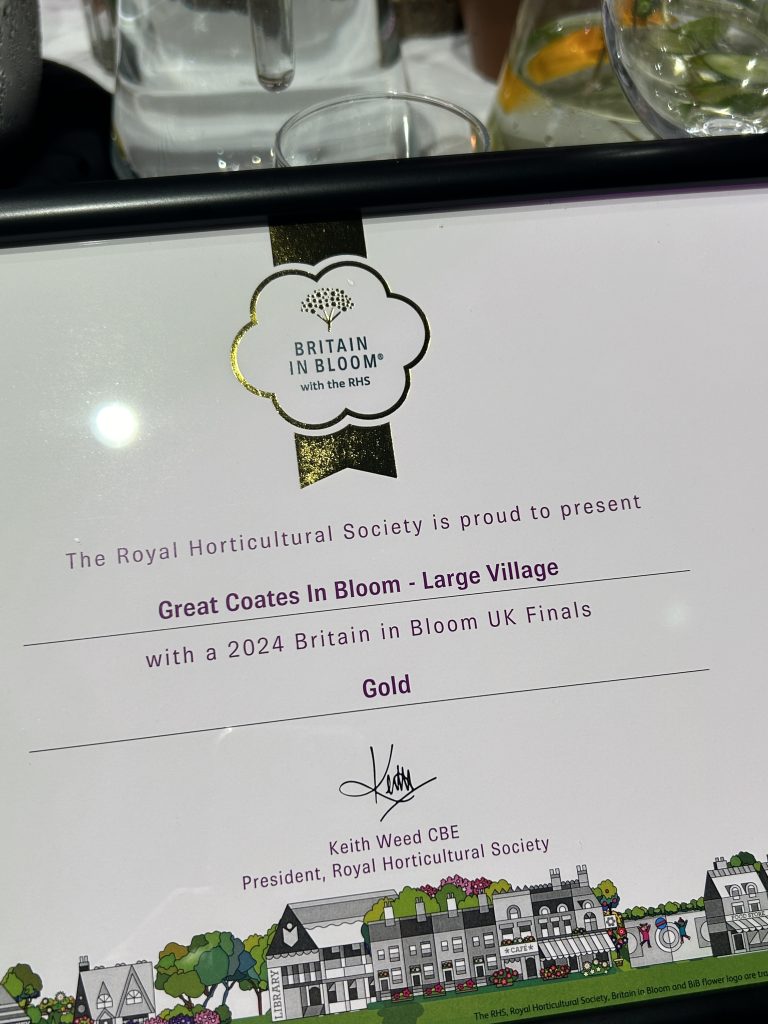 Great Coates Win Gold at Britain in Bloom